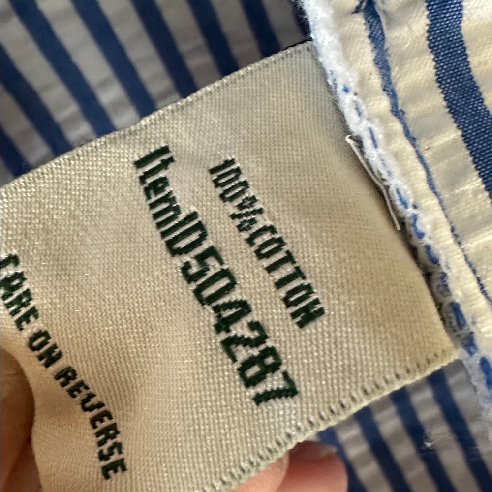 LLBean seersucker Pull Over Jacket - image 7